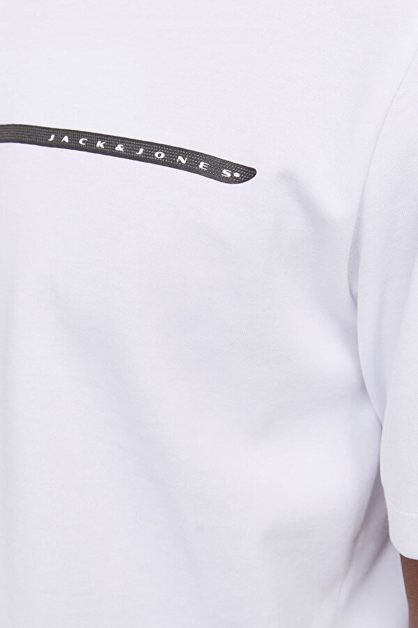 Jack & Jones JCOFUSION FULL BRANDING T Beyaz Erkek Kısa Kol T-Shirt
