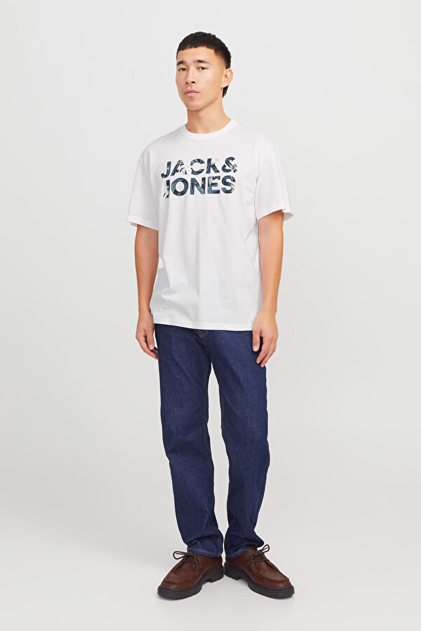 Jack & Jones JJEBRYAN CORP LOGO TEE SS Beyaz Erkek Kısa Kol T-Shirt