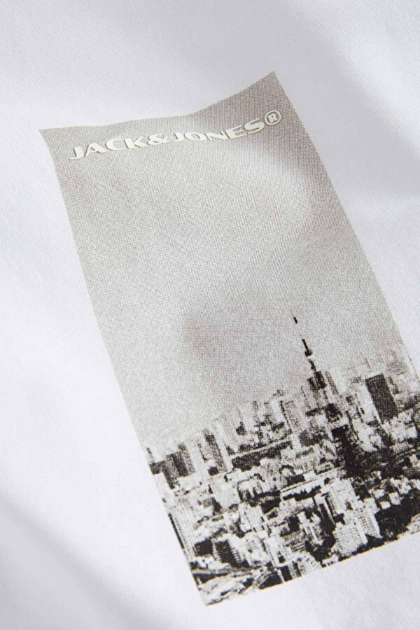 Jack & Jones JCOPACER PHOTO BRANDING Beyaz Erkek Kısa Kol T-Shirt