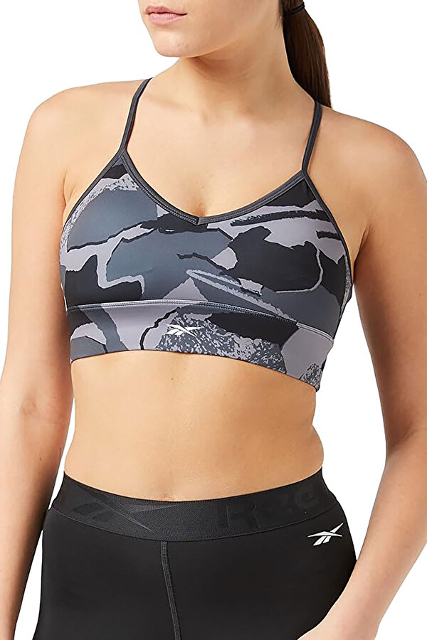 Reebok Wor Aop Tri Back Bra Черный Женщина Топ