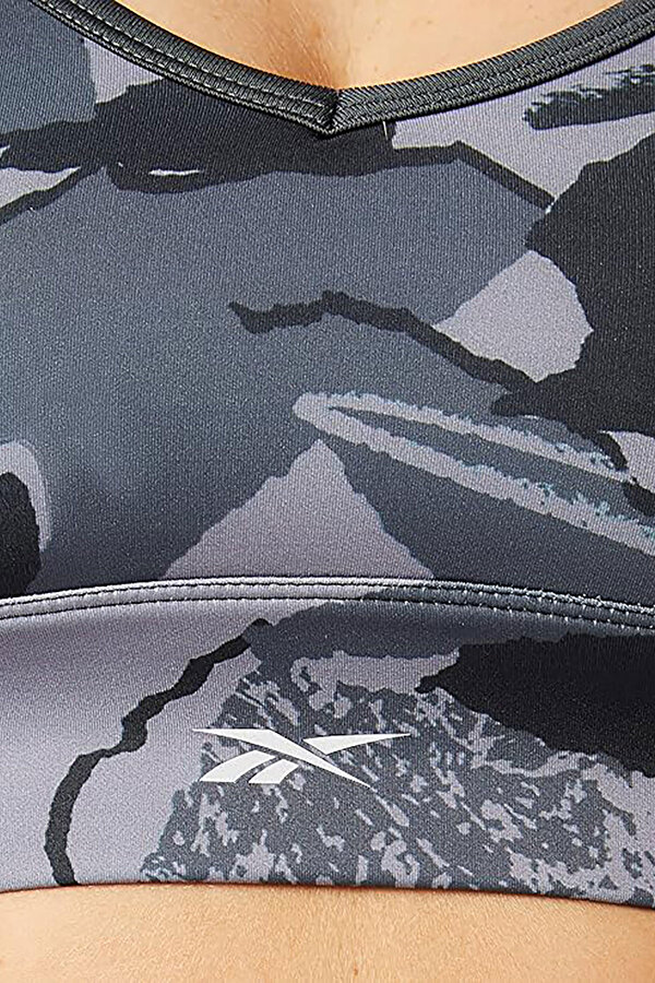 Reebok Wor Aop Tri Back Bra Черный Женщина Топ