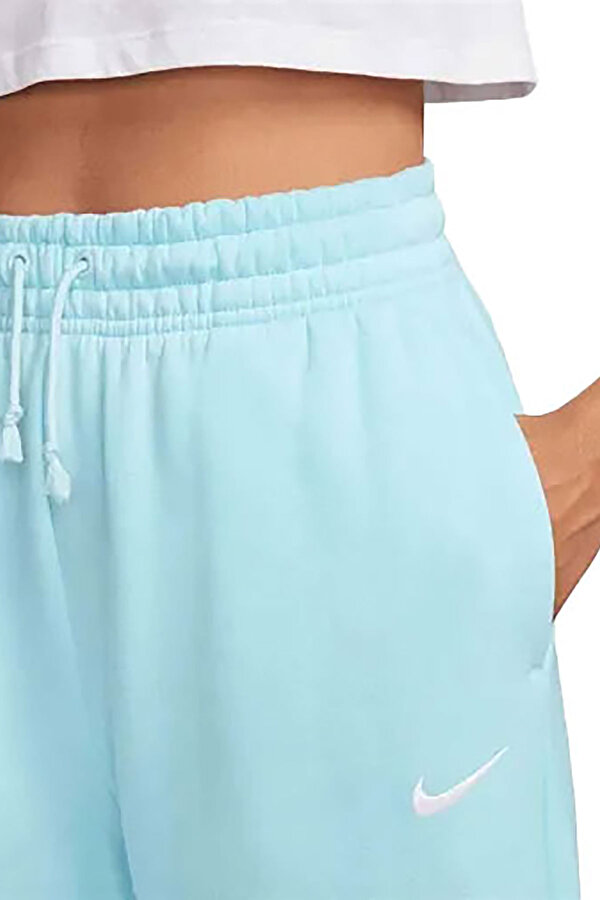 Nike W Nsw Phnx Flc Hr Os Pant Голубой 005 Женщина Спортивный Топ