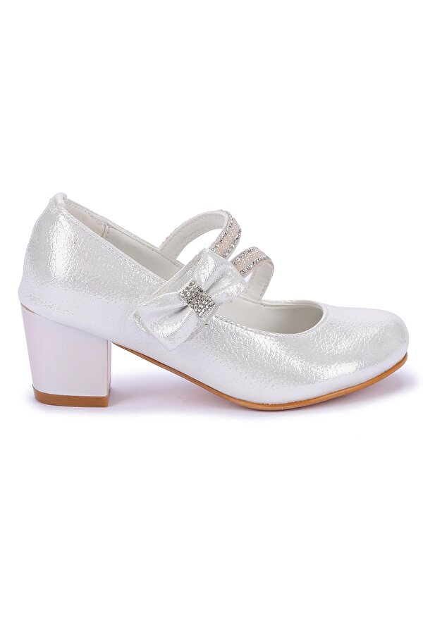 Kiko Kids Aisha Günlük Kız Çocuk 4 Cm Topuklu Abiye Ayakkabı Sedef