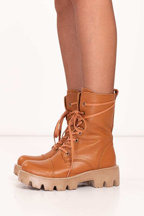 Gondol Kundura Gondol Kadın Hakiki Deri Kalın Taban Hafif Postal wst.3032