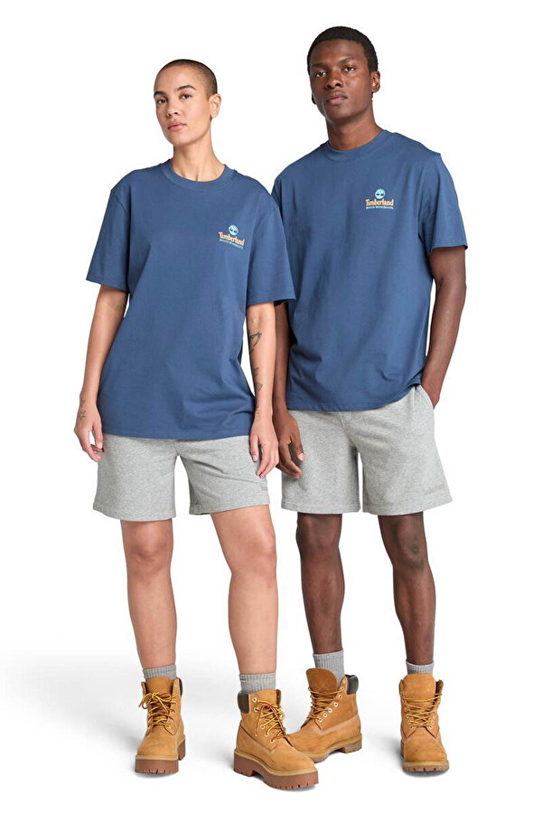 Timberland Illustrated Tree Logo Ba Lacivert Erkek Kısa Kol T-Shirt