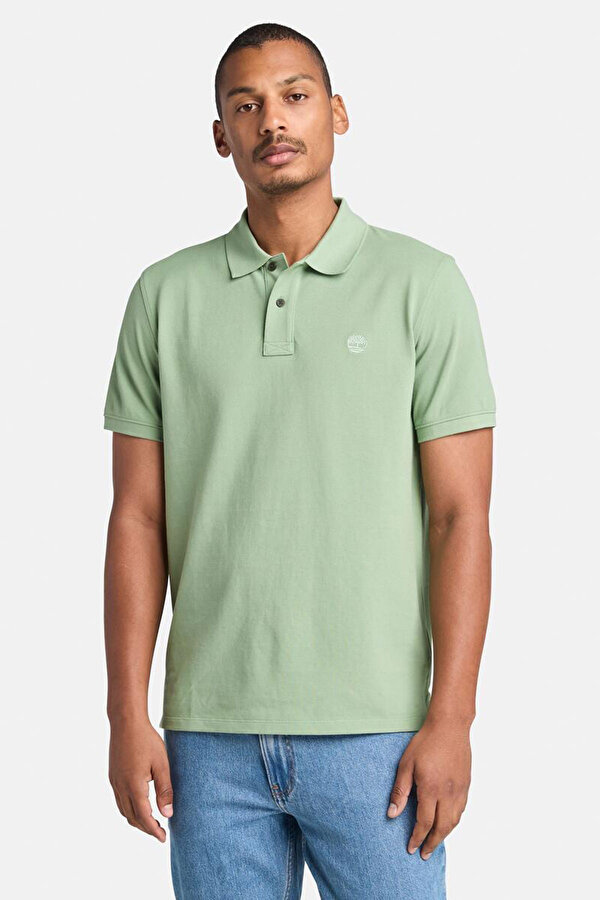 Timberland MILLERS RIVER Pique Yeşil Erkek Kısa Kol T-Shirt
