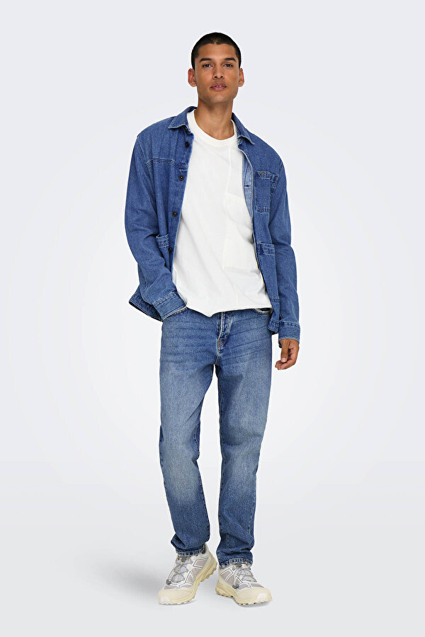 Only&Sons ONSYOKE TAPERED MB 9360 D Mavi Erkek Pantolon