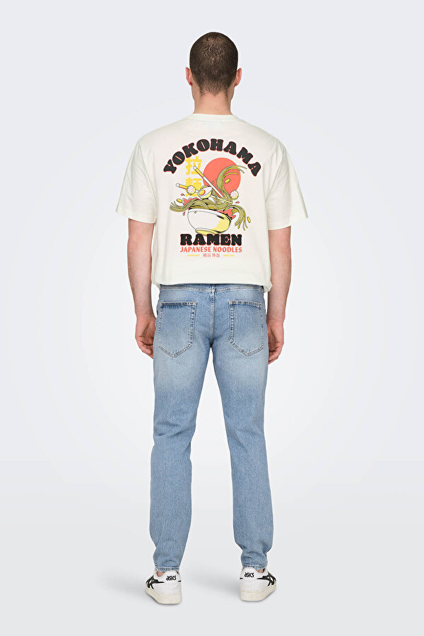 Only&Sons ONSYOKE TAPERED LB 9684 D Mavi Erkek Pantolon
