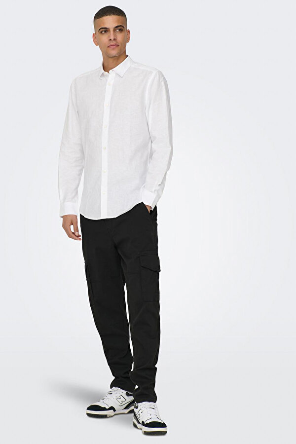 Only&Sons ONSCAIDEN LIFE LS SOLID L Beyaz Erkek Gömlek