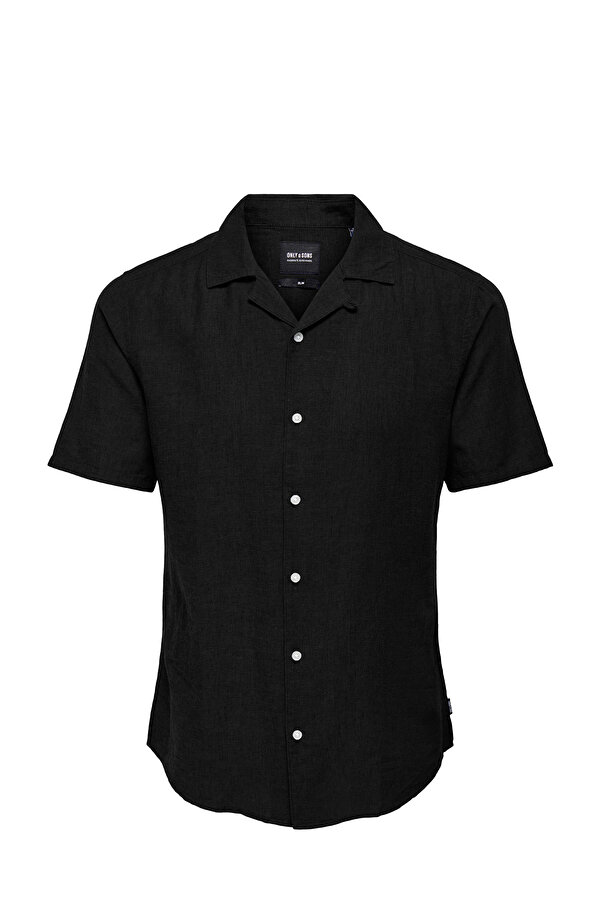 Only&Sons ONSCAIDEN LIFE SS SOLID R Siyah Erkek Gömlek