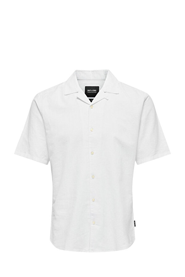 Only&Sons ONSCAIDEN LIFE SS SOLID R Beyaz Erkek Gömlek