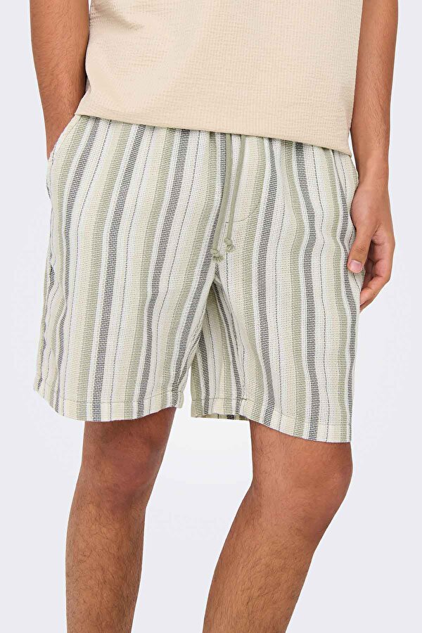 Only&Sons ONSTREV LIFE REG STRUC ST Yeşil Erkek Şort