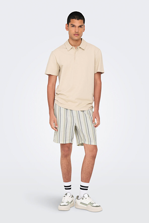 Only&Sons ONSTREV LIFE REG STRUC ST Yeşil Erkek Şort