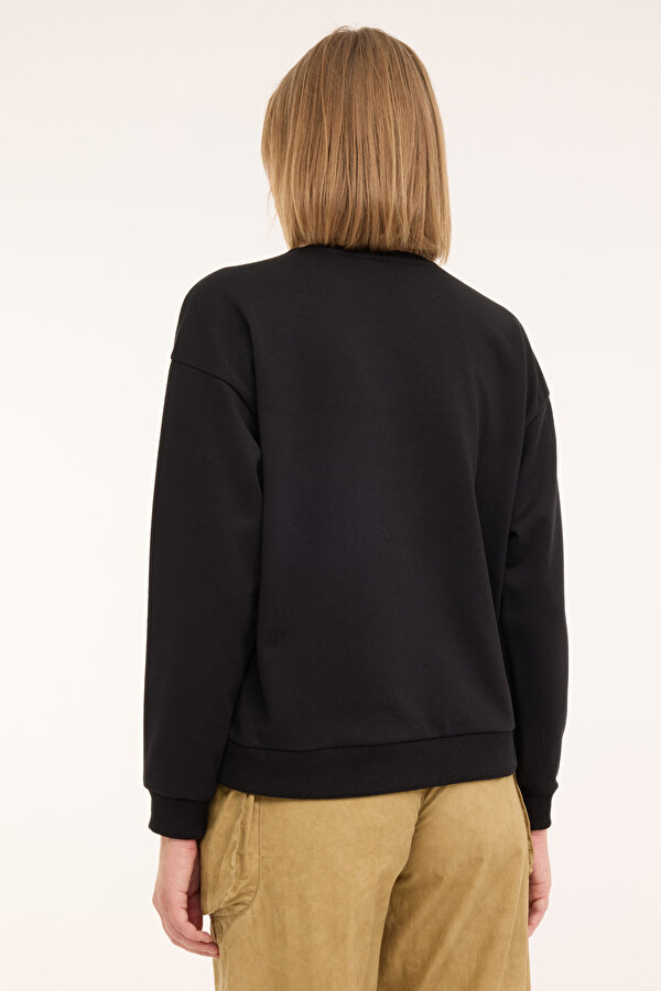 Kinetix WB C NECK 16SN82 4PR BLACK Woman Sweatshirt