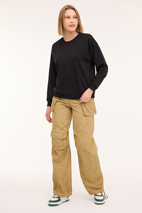 Kinetix WB C NECK 16SN82 4PR BLACK Woman Sweatshirt