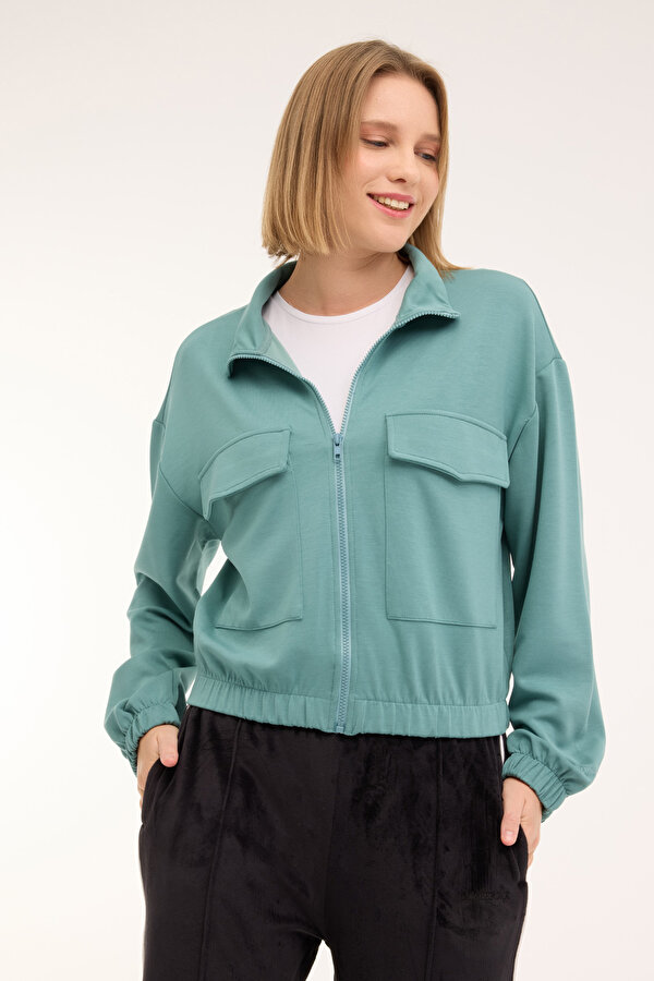 Lumberjack WL ZOE 18MS408 4PR Yeşil Kadın Eşofman Üstü