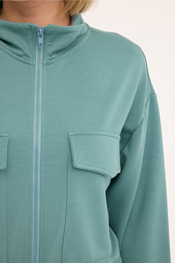 Lumberjack WL ZOE 18MS408 4PR A YESIL Kadın Eşofman Üstü