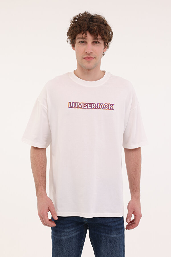 Lumberjack ML FRANCO 11FF17 5FX Ekru Erkek Kısa Kol T-Shirt