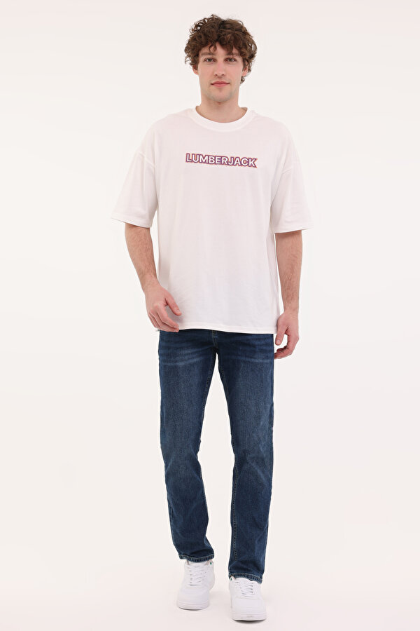 Lumberjack ML FRANCO 11FF17 5FX Ekru Erkek Kısa Kol T-Shirt