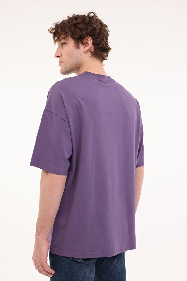 Lumberjack ML FRANCO 11FF17 5FX Mor Erkek Kısa Kol T-Shirt