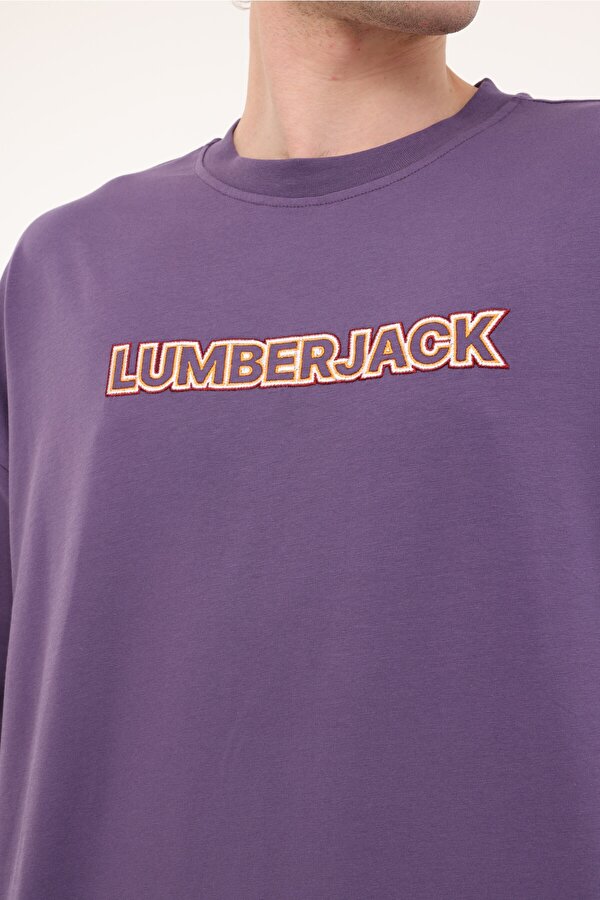 Lumberjack ML FRANCO 11FF17 5FX Mor Erkek Kısa Kol T-Shirt