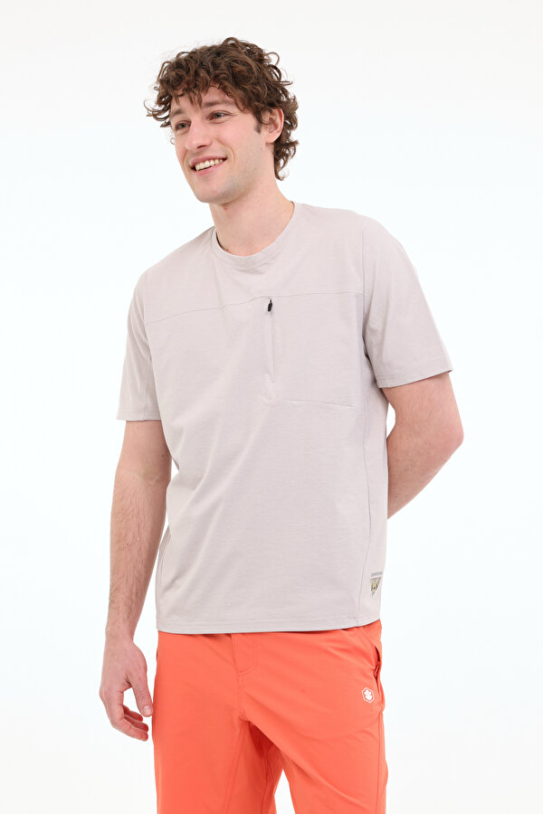 Lumberjack ML KEYS 11YMMT22037 5FX Taş Rengi Erkek Kısa Kol T-Shirt