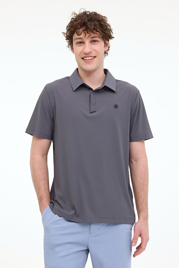 Lumberjack ML ALSE 12NS247 5FX Antrasit Erkek Kısa Kol T-Shirt