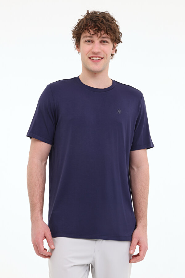 Lumberjack ML BAMBO 11BAM01 5FX NAVY BLUE Man Sleeve T-Sh
