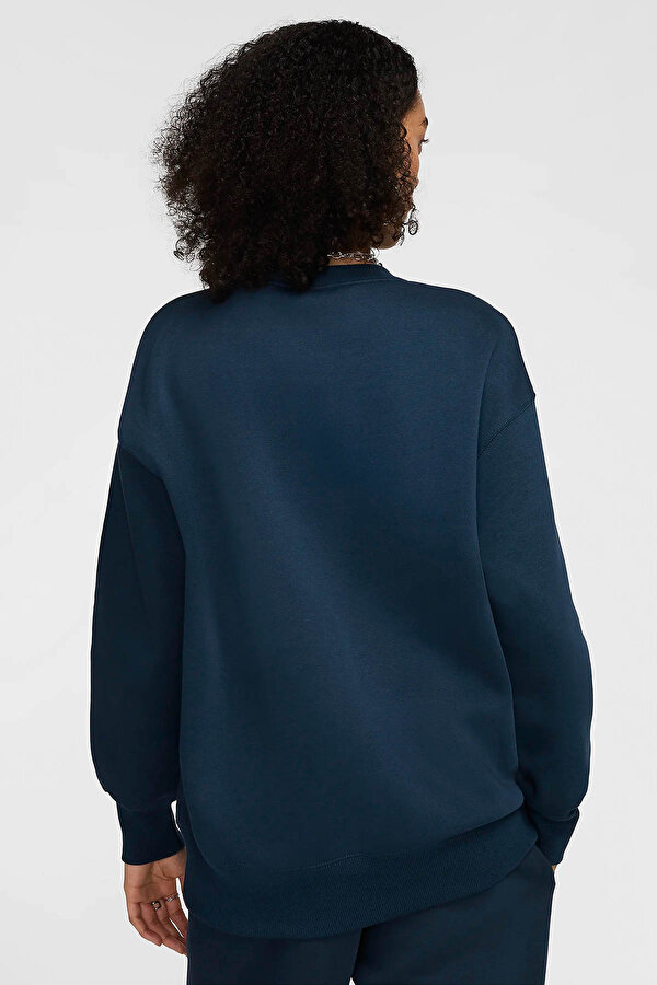 Nike W NSW PHNX FLC OS CREW Mavi Kadın Uzun Kol T-Shirt