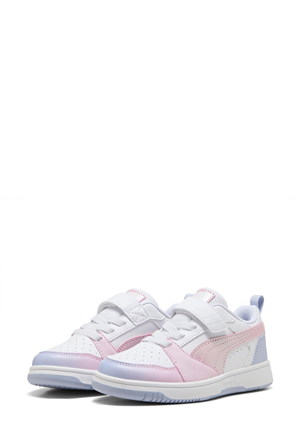Puma Rebound V6 Lo Blurry Beyaz Kız Çocuk Sneaker