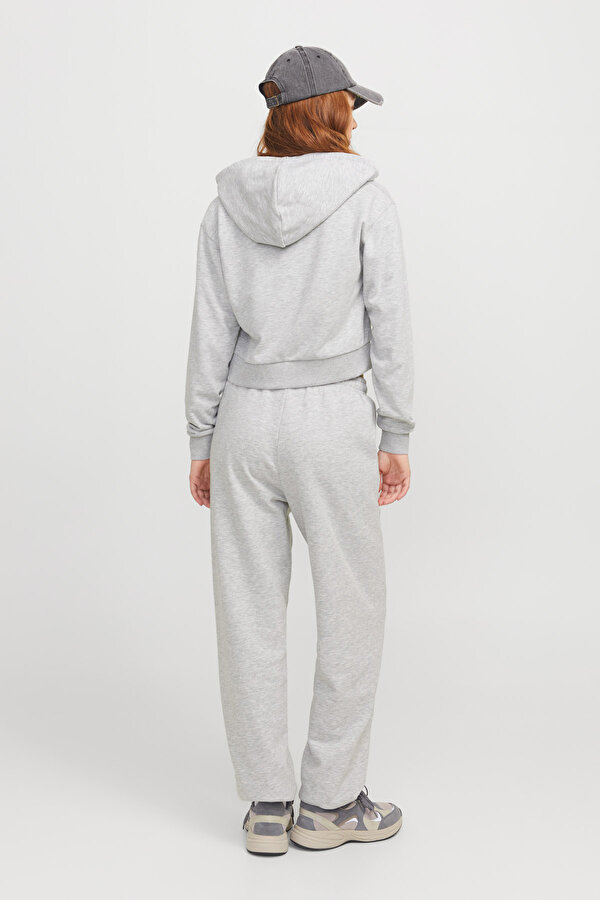 Jjxx JXALFA REG LS EVERY LOGO Gri Kadın Fermuarlı Sweatshirt