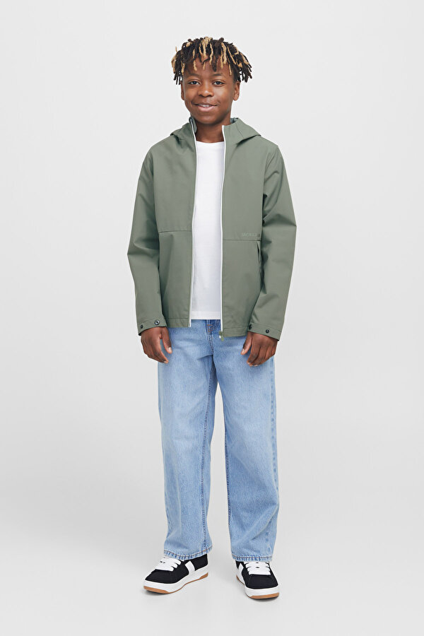 Jack & Jones JJADAM LIGHT JACKET HOOD Haki Erkek Çocuk Ceket
