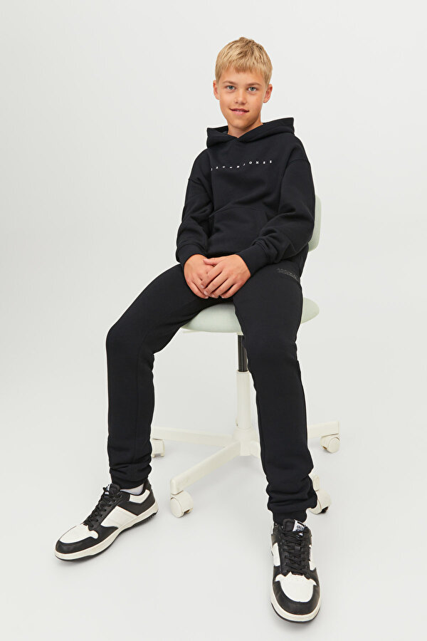 Jack & Jones JPSTGORDON JJNEWSOFT Siyah Erkek Çocuk Eşofman Altı