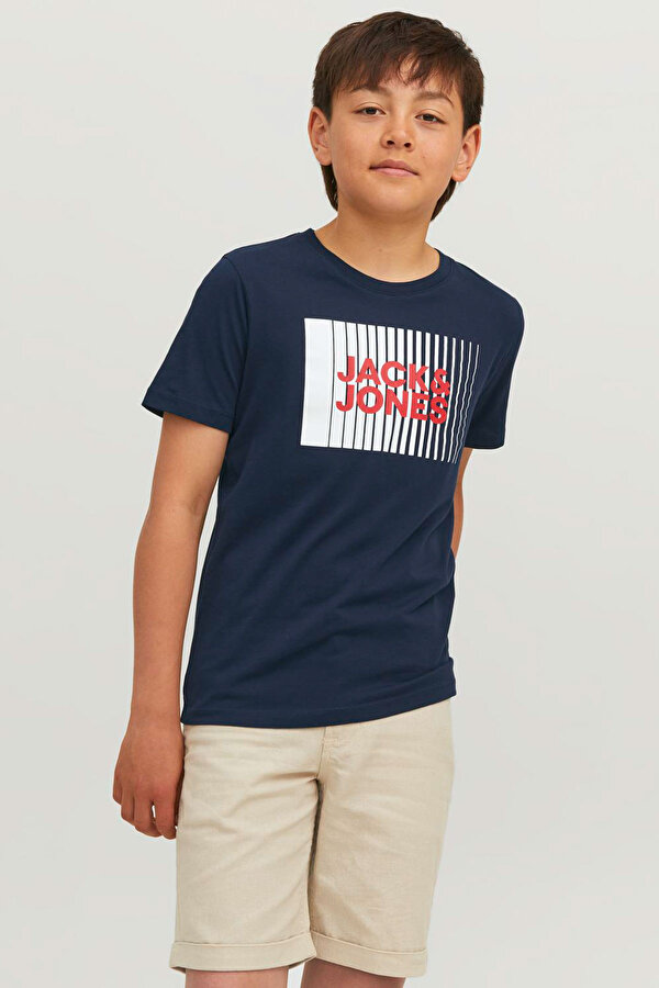 Jack & Jones JJECORP LOGO TEE SS O-NEC Lacivert Erkek Çocuk Kısa Kol T-Shirt
