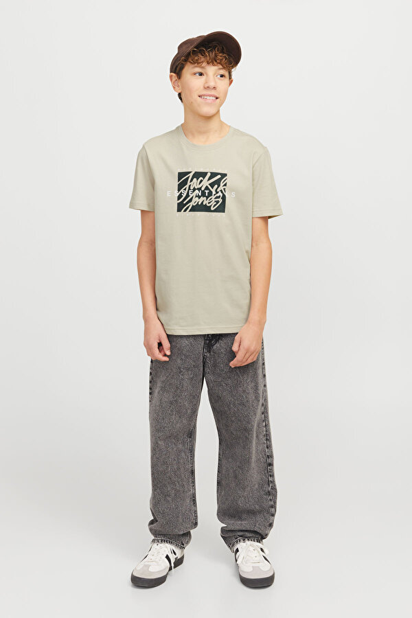 Jack & Jones JJCOLTON TEE SS Bej Erkek Çocuk Kısa Kol T-Shirt