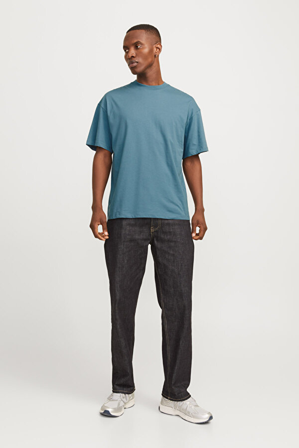 Jack & Jones JJEBRADLEY TEE SS O-NECK Mavi Erkek Kısa Kol T-Shirt