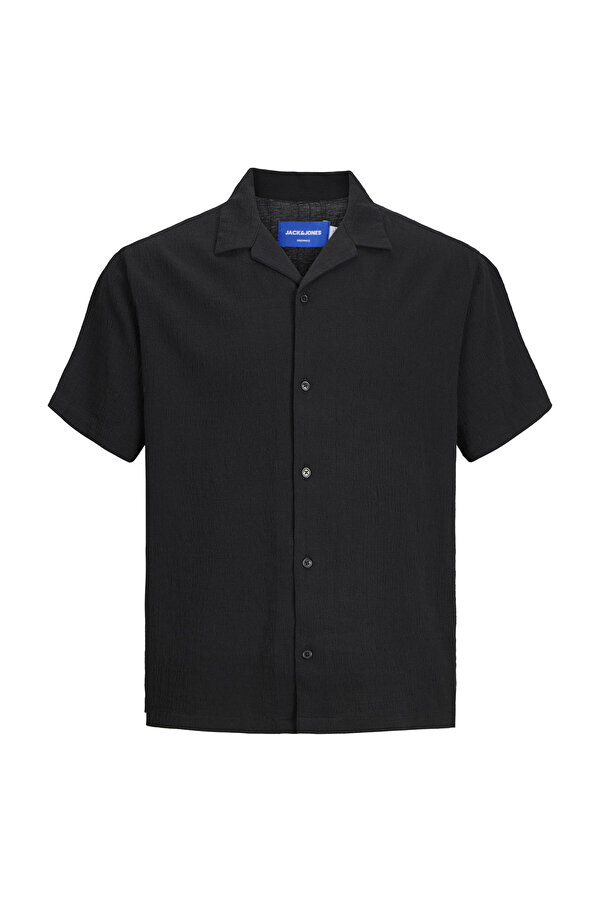Jack & Jones JORLUKE CRINKLE RESORT Siyah Erkek Gömlek