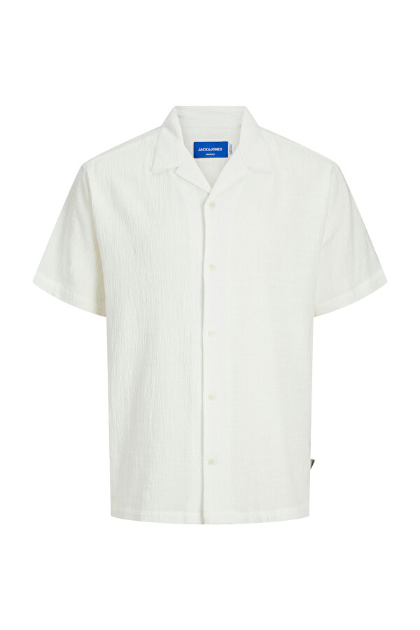 Jack & Jones JORLUKE CRINKLE RESORT Beyaz Erkek Gömlek