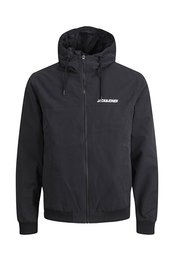 Jack & Jones JJERUSH HOOD BOMBER NOOS Siyah Erkek Ceket