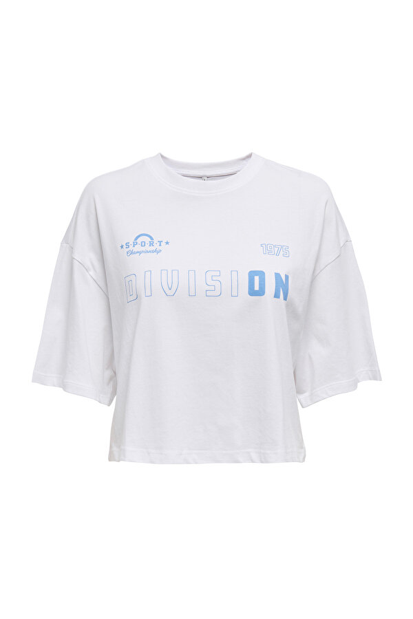 Only ONLSUE S/S SPORT TOP BOX Beyaz Kadın Kısa Kol T-Shirt