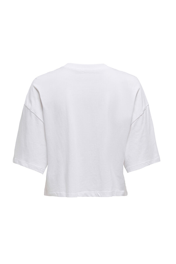 Only ONLSUE S/S SPORT TOP BOX Beyaz Kadın Kısa Kol T-Shirt