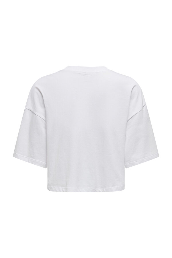 Only ONLSUE S/S SPORT TOP BOX Beyaz Kadın Kısa Kol T-Shirt