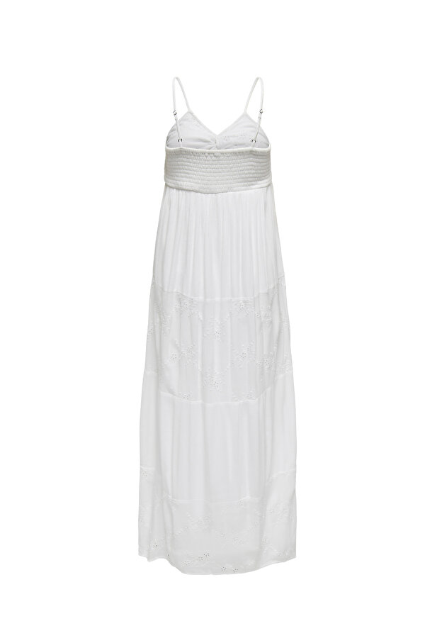 Only ONLCHIARA S/L BRODERIE DR Beyaz Kadın Elbise