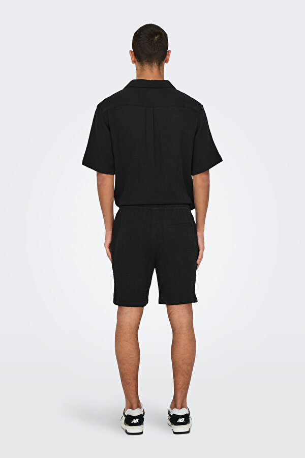 Only&Sons ONSTEL-PAS 0158 SHORTS Siyah Erkek Şort