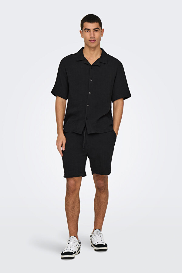 Only&Sons ONSTEL-PAS 0158 SHORTS Siyah Erkek Şort