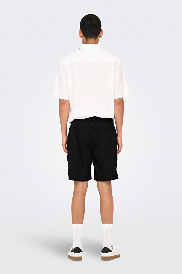 Only&Sons ONSKAL CARGO 0287 SHORTS Siyah Erkek Şort