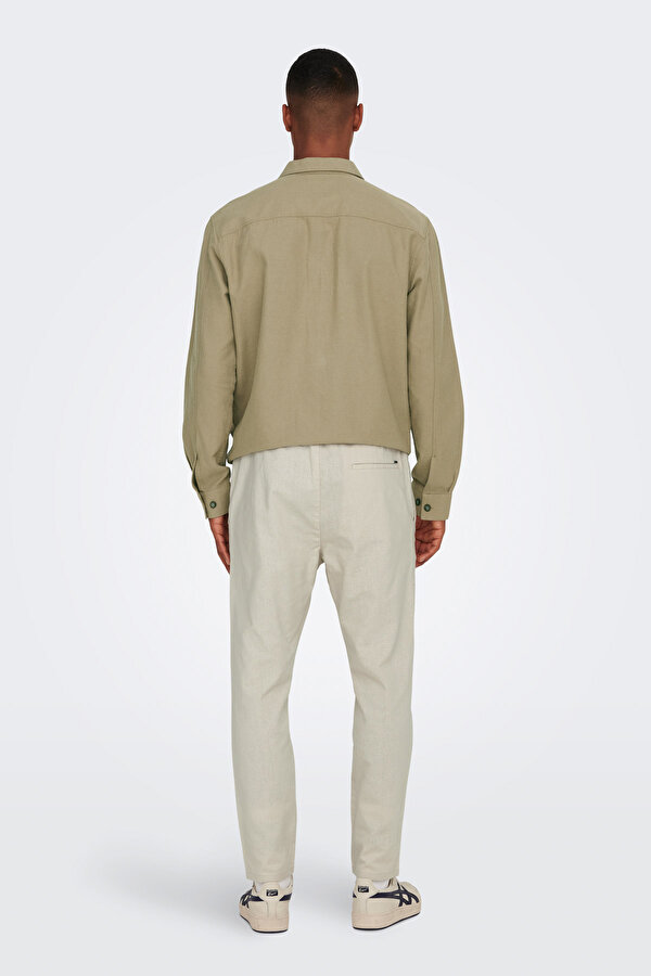 Only&Sons ONSLINUS CROP 0007 COT LI Kahverengi Erkek Pantolon