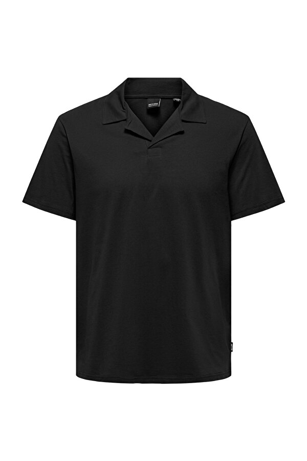 Only&Sons ONSABRAHAM REG SS RESORT Siyah Erkek Kısa Kol T-Shirt