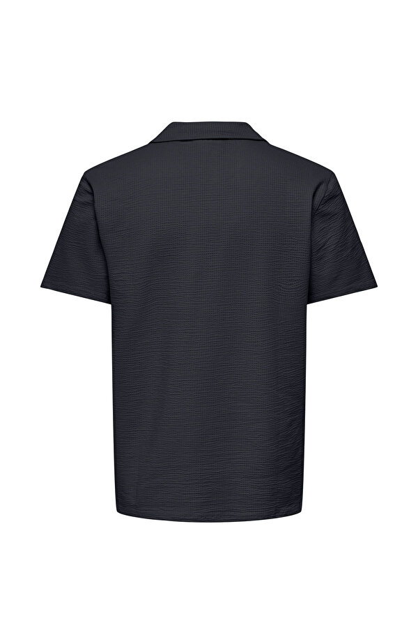 Only&Sons ONSKIAN REG SEERSUCKER RE Lacivert Erkek Kısa Kol T-Shirt
