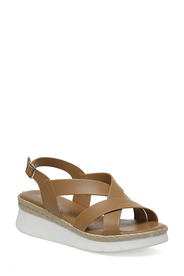 Butigo 25S-503 5FX Camel Kadın Dolgu Topuk Sandalet